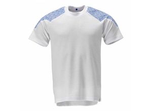 5711074861293 - T-Shirt Kurzarm T-shirt Gr xs weiss azurblau - Mascot