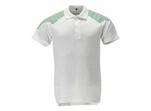 5711074861873 - - Polo-Shirt Kurzarm Polo-shirt Gr 4XL weiss grasgrün