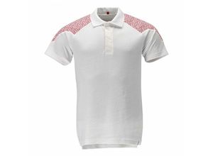 5711074861972 - Polo-Shirt Kurzarm Polo-shirt Gr 3XL weiss verkehrsrot - Mascot