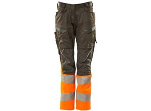 5711074874347 - Hose mit Knietaschen 19678-236-1814 Gr 76C56 dunkelanthrazit hi-vis orange - Mascot