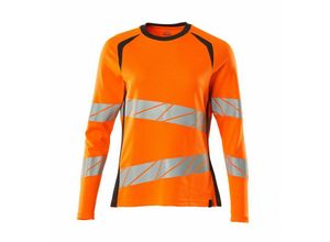 5711074877751 - T-Shirt Langarm Damenpassform T-shirt Gr 2XLONE hi-vis orange dunkelanthrazit - Mascot