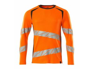 5711074877959 - T-Shirt Langarm moderne Passform T-shirt Gr 2XLONE hi-vis orange dunkelanthrazit - Mascot