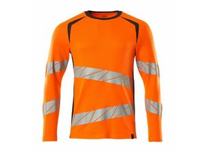 5711074878017 - T-Shirt Langarm moderne Passform T-shirt Gr s one hi-vis orange dunkelanthrazit - Mascot