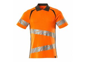 5711074878130 - Polo-Shirt moderne Passform Polo-shirt Gr 2XLONE hi-vis orange dunkelanthrazit - Mascot