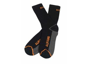 5711074883295 - Arbeitssocken Mongu Gr 35-38 schwarz orange - schwarz orange - Mascot