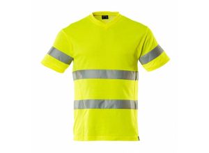 5711074894161 - T-Shirt V-Ausschnitt moderne Passform T-shirt Gr 2XL hi-vis gelb - Mascot