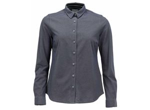 5711074914043 - Hemd klassische Damenpassform Stretch Damenbluse Gr 38 blau-meliert - Mascot