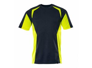 5711074973941 - T-Shirt moderne Passform T-shirt Gr 2XL schwarzblau hi-vis gelb - Mascot