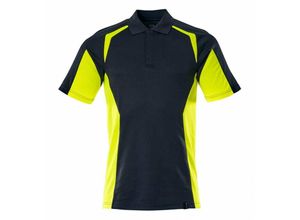 5711074974252 - Polo-Shirt moderne Passform Polo-shirt Gr 3XL schwarzblau hi-vis gelb - Mascot