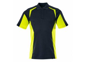 5711074974269 - Polo-Shirt moderne Passform Polo-shirt Gr 4XL schwarzblau hi-vis gelb - Mascot