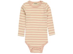 5711529221368 - MarMar Copenhagen - Langarmbody RIB STRIPE in rose offwhite Gr56