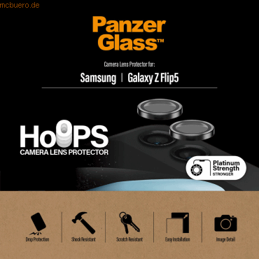 5711724004582 - Hoops Camera Lens Protector Galaxy Z Flip 5 | Black