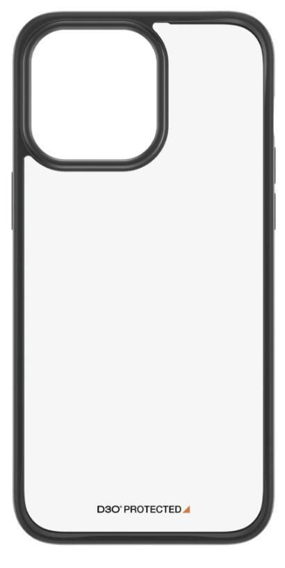 5711724011795 - ClearCase with D3O Backcover Apple iPhone 15 Pro Max Transparent Schwarz Induktives Laden