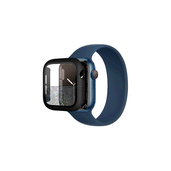 5711724036644 - FullBody Displayschutzglas Passend für (Details) Apple Watch 7 (44 mm) Transparent Schwarz