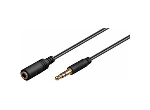 5711783993650 - Microconnect - AUDLG1G 1m 35mm 35mm Schwarzes Audiokabel - Audiokabel (35mm Stecker 35mm Buchse 1 m Schwarz)