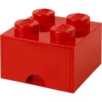 5711938029418 - Room Copenhagen LEGO® Aufbewahrungsbox Storage Brick 4er rot mit Schublade 25 x 25 x 18 cm