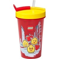 5711938030339 - LEGO Becher mit Strohhalm Iconic Girl Bright Red