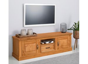 5711950479932 - Lowboard HOME AFFAIRE Selma Sideboards Gr B H T 160 cm x 50 cm x 45 cm 1 St beige (natur gebeizt gewachst) TV-Kommode Breite 160 cm 1 Schubkasten 2 Türen