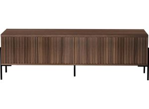 5711950518242 - Lowboard HOME AFFAIRE Valloire Sideboards Gr B H T 176 cm x 55 cm x 38 cm braun Lowboards Push-to-open Funktion Gestell aus Metall schwarz