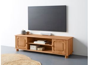 5711950537830 - Lowboard HOME AFFAIRE Mette Sideboards Gr B H T 160 cm x 46 cm x 40 cm beige (natur gebeizt gewachst) Lowboards mit Kabeldurchführung und einem Einlegeboden