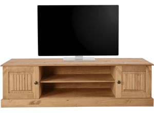 5711950538196 - Lowboard HOME AFFAIRE Liotta Sideboards Gr B H T 160 cm x 45 cm x 40 cm beige (natur gebeizt gewachst) Lowboards mit Kabeldurchgang und 1 lose Einlegeboden massives Kiefernholz