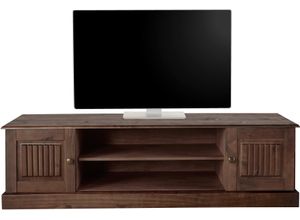 5711950538219 - Lowboard HOME AFFAIRE Liotta Sideboards Gr B H T 160 cm x 45 cm x 40 cm braun Lowboards mit Kabeldurchgang und 1 lose Einlegeboden massives Kiefernholz