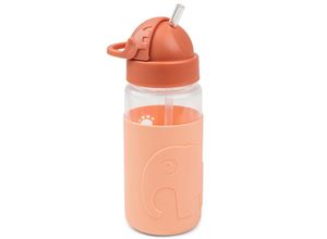 5712643041344 - Trinkflasche EASY-GRIP - ELPHEE (350ml) mit Trinkhalm in papaya