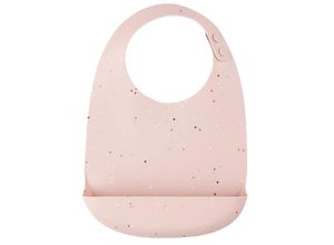 5712643042181 - Silikon-Lätzchen CONFETTI mit Auffangschale in rosa