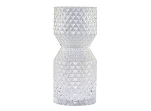 5712750328123 - Chic Antique Vase mit Diamantschliff Ø12 x H27 cm klar