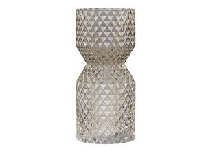 5712750328147 - Chic Antique Vase mit Diamantschliff Ø12 x H27 cm latte