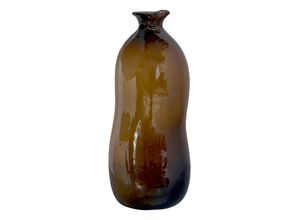 5712750328185 - Chic Antique Braune Vase aus Glas Ø15 x H34 cm braun