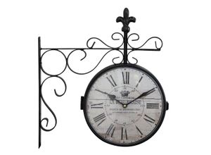 5712750337170 - Chic Antique Doppelte Wanduhr H41 x L36 x B8 cm schwarz