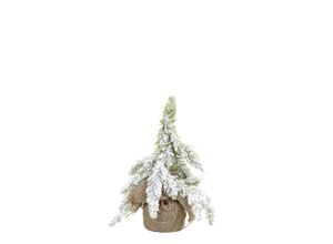 5712750338771 - Chic Antique Kleiner künstlicher Tannenbaum mit Schnee H20 cm grün