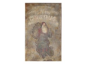 5712750342211 - Chic Antique Vintage Schild mit Weihnachtsmann Shabby 100 x 64 cm