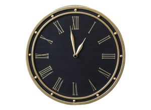 5712750349104 - Chic Antique Wanduhr schwarz messingfarben Ø30 cm schwarz