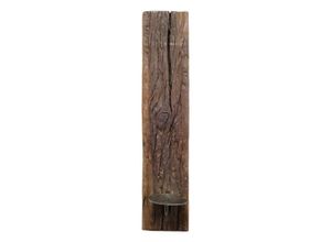 5712750356928 - Chic Antique Grimaud Wandkerzenhalter aus Holz Höhe 43 Länge 12 Breite 10 cm