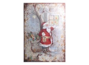 5712750373307 - Chic Antique Vintage Schild mit Weihnachtsmann H95 L66 B15 cm