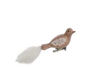 5712750373802 - Chic Antique Weihnachtsdeko Vogel aus Glas H4 L95 B4 cm rosa