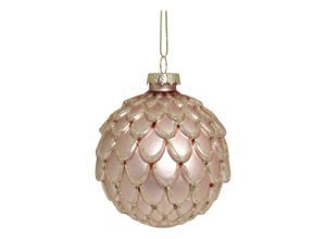 5712750373840 - Chic Antique Rosa Weihnachtskugel aus Glas Model 2