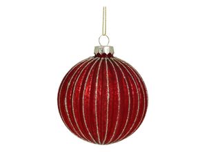 5712750374564 - Chic Antique Rote Weihnachtskugel aus Glas Model 2