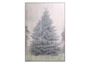 5712750375868 - Chic Antique Winterliches Wandbild mit Tannenbaum und LED Lichtern H84 L555 B25 cm natur