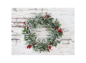 5712750378906 - Chic Antique Fleur Kranz mit Schnee und Beeren D37 cm 5712750378906 - Chic Antique Fleur Kranz mit Schnee und Beeren D37 cm