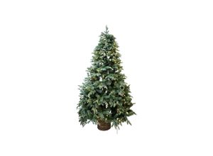 5712750379187 - Chic Antique Künstlicher Weihnachtsbaum Fleur mit Korb & LED-Lichterkette mit Timer H210 Ø139 cm natur