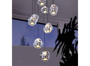 5712802226445 - LOOM DESIGN LED-Hängeleuchte Ice Ball chrom klar 10-flammig