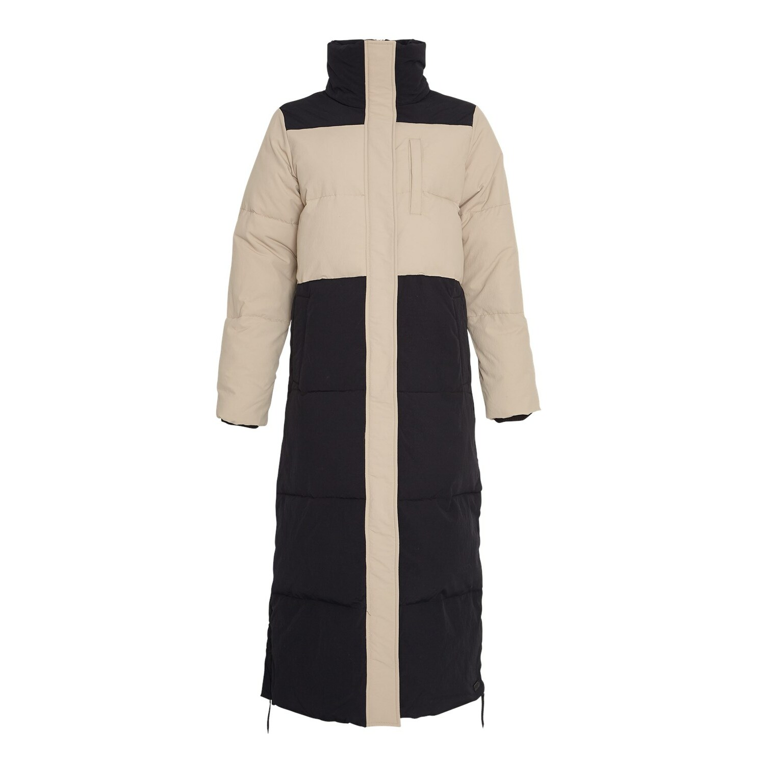 5712808617278 - Moss Copenhagen Damen Steppmantel - MSCHEvanna schwarz beige