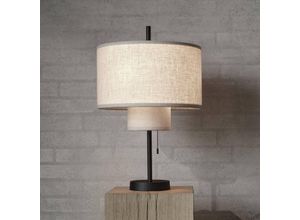 5712826213407 - Tischlampe Margin beige Ø 36 cm 3-flg Textil