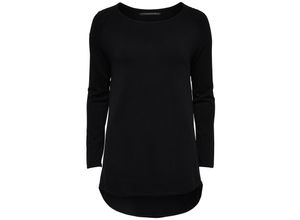 5712836585211 - ONLY Rundhalspullover Mila Lacy Black Unifarben Schwarz - Gr XL