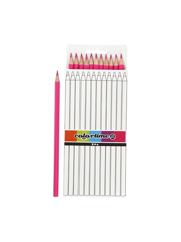 5712854057455 - Colortime colouring pencils - Pink 12pcs