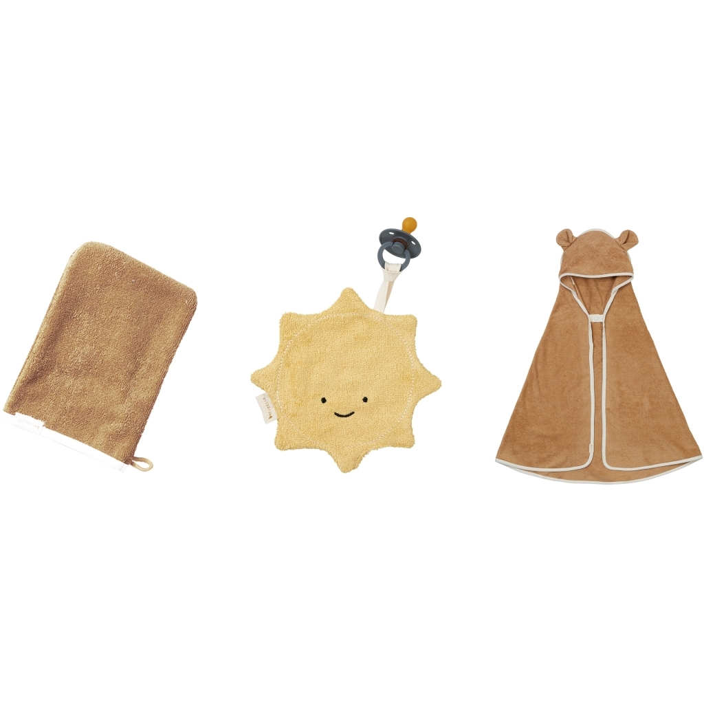 5713034219892 - Geschenkset Schnuller + Waschlappen + Babytuch Terry