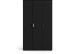 5713035068031 - Petra Kleiderschrank mit 3 Türen mattschwarz - Schwarz 5713035068031 - Petra Kleiderschrank mit 3 Türen mattschwarz - Schwarz